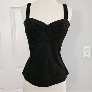 Pinup Girl Clothing Deadly Dames Vamp Top in Black